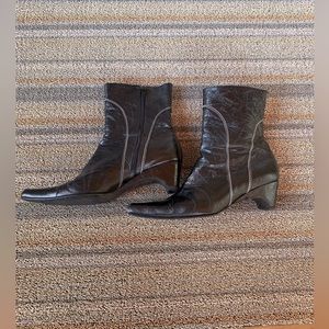 Black Leather Booties